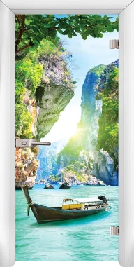Стъклена Врата Standart Print G 13-15 Бял
